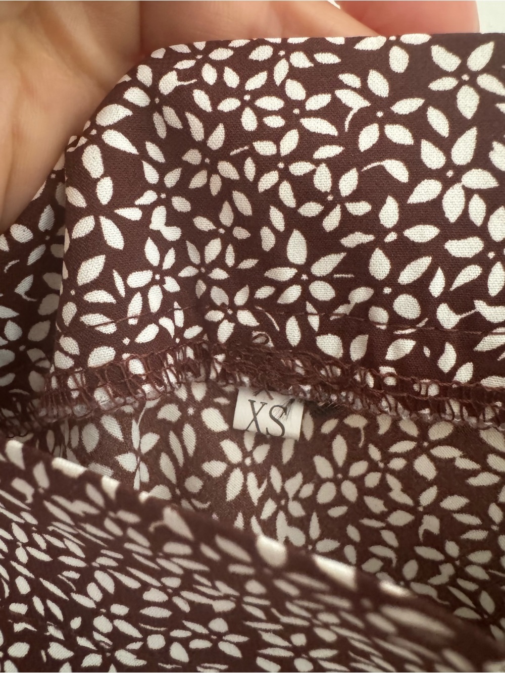 Brown & White Ditsy Circle Skirt - Feminine Flare - Picture 6 of 6